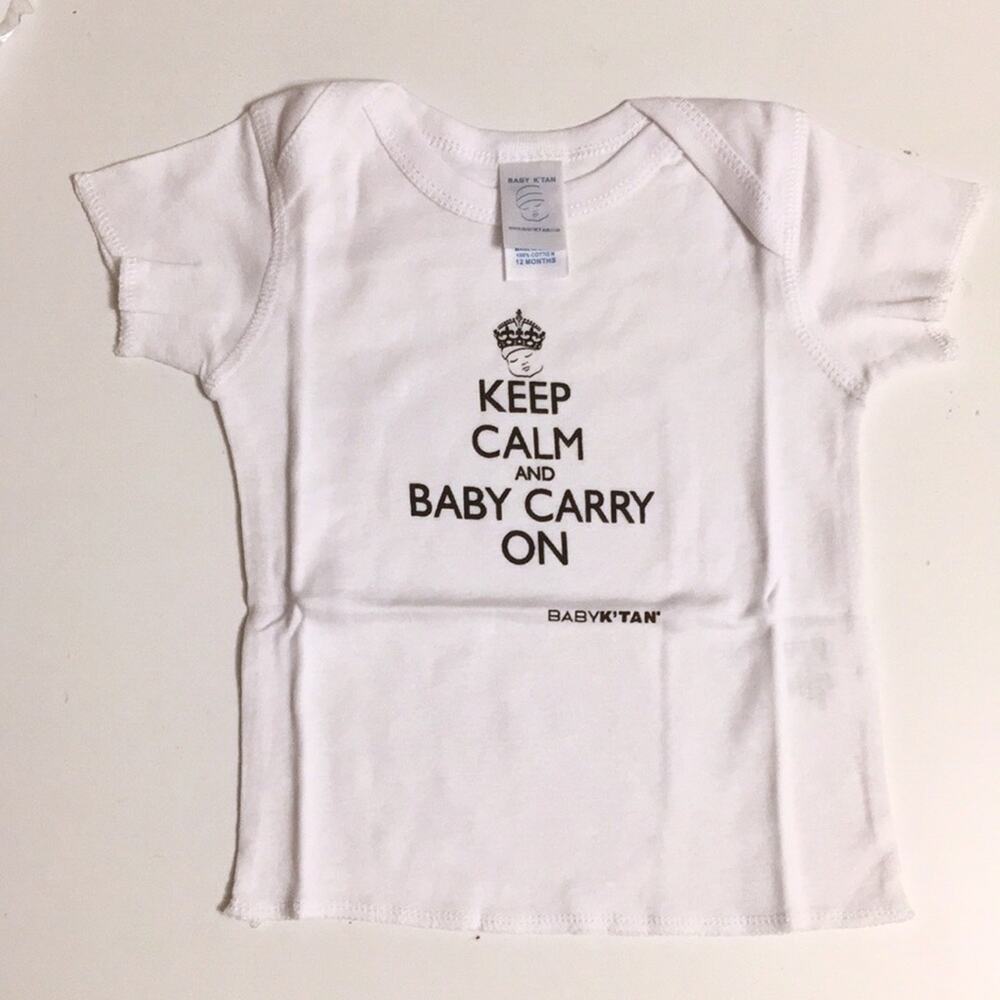 Baby K’TAN Keep Calm & Carry On top size 12m NWT